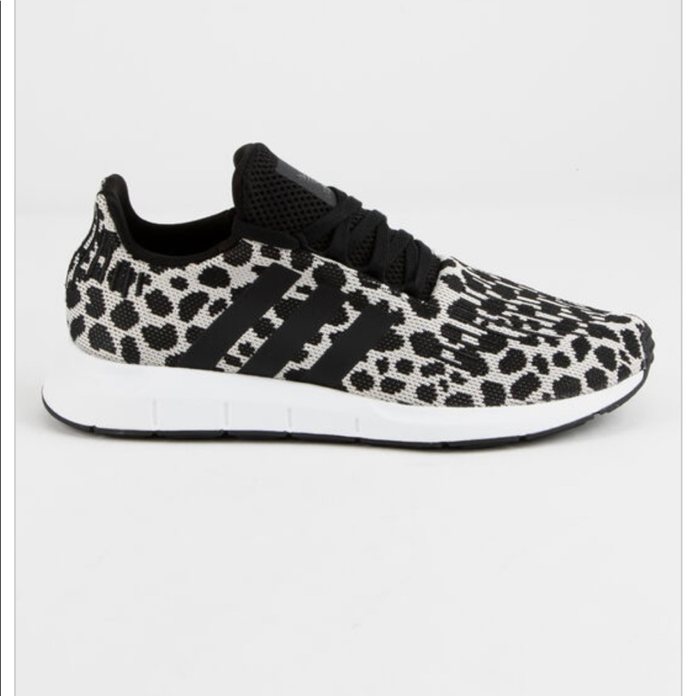 SOLD Adidas Swift Run Black & White Womens Shoes